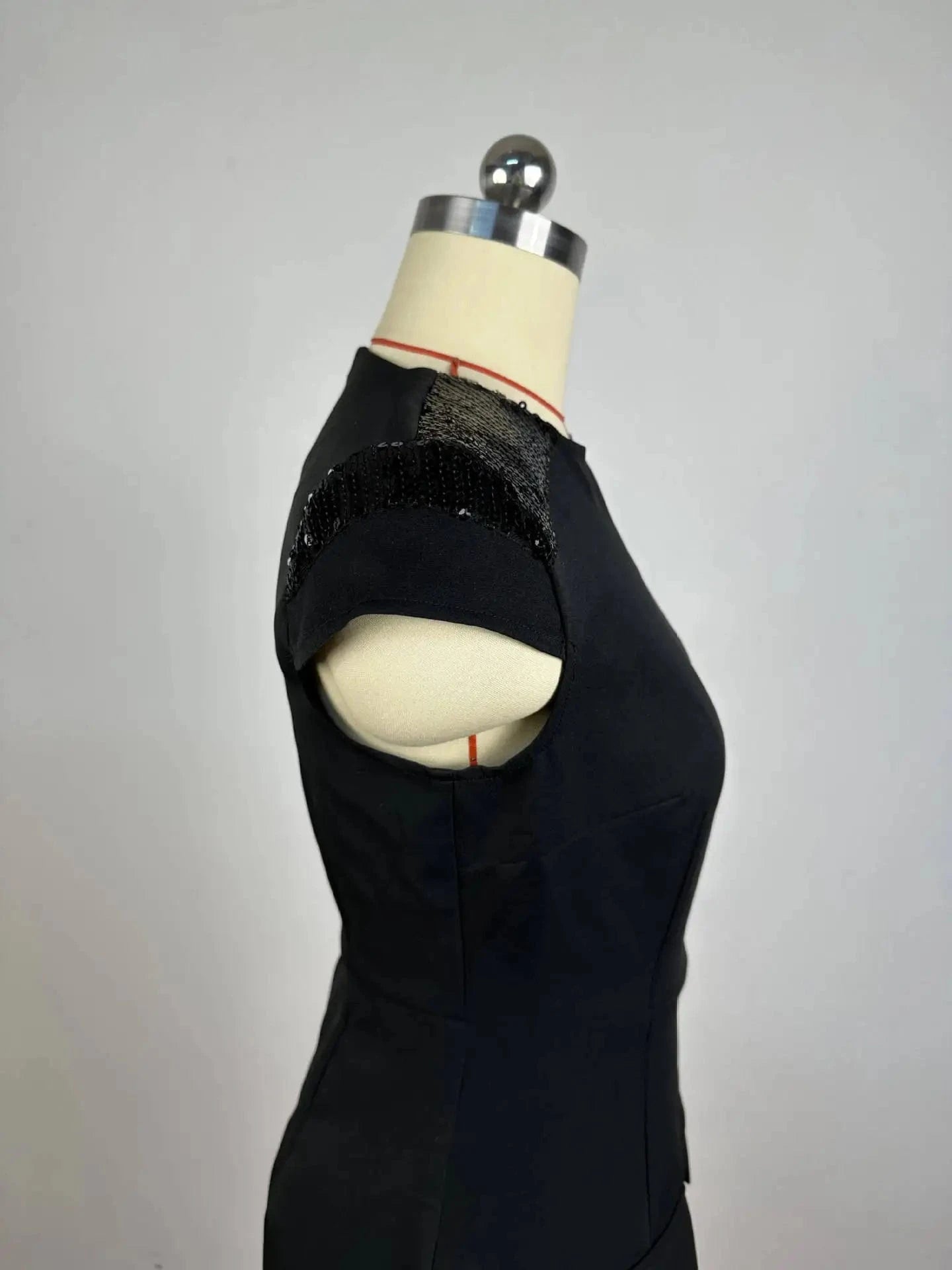 GX7206 Fashion 2024 Summer Sleeveless O-neck Mini Dress Sequin Patchwork Street Wear Sexy Dresses