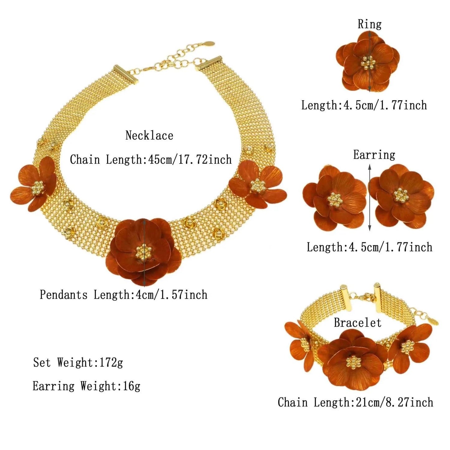 H20173 New Design 2023 Jewelry Set Necklace 24k Gold Plated Brazilian Jewelry For Women Men High Quality African Jewelry Sets Earrings