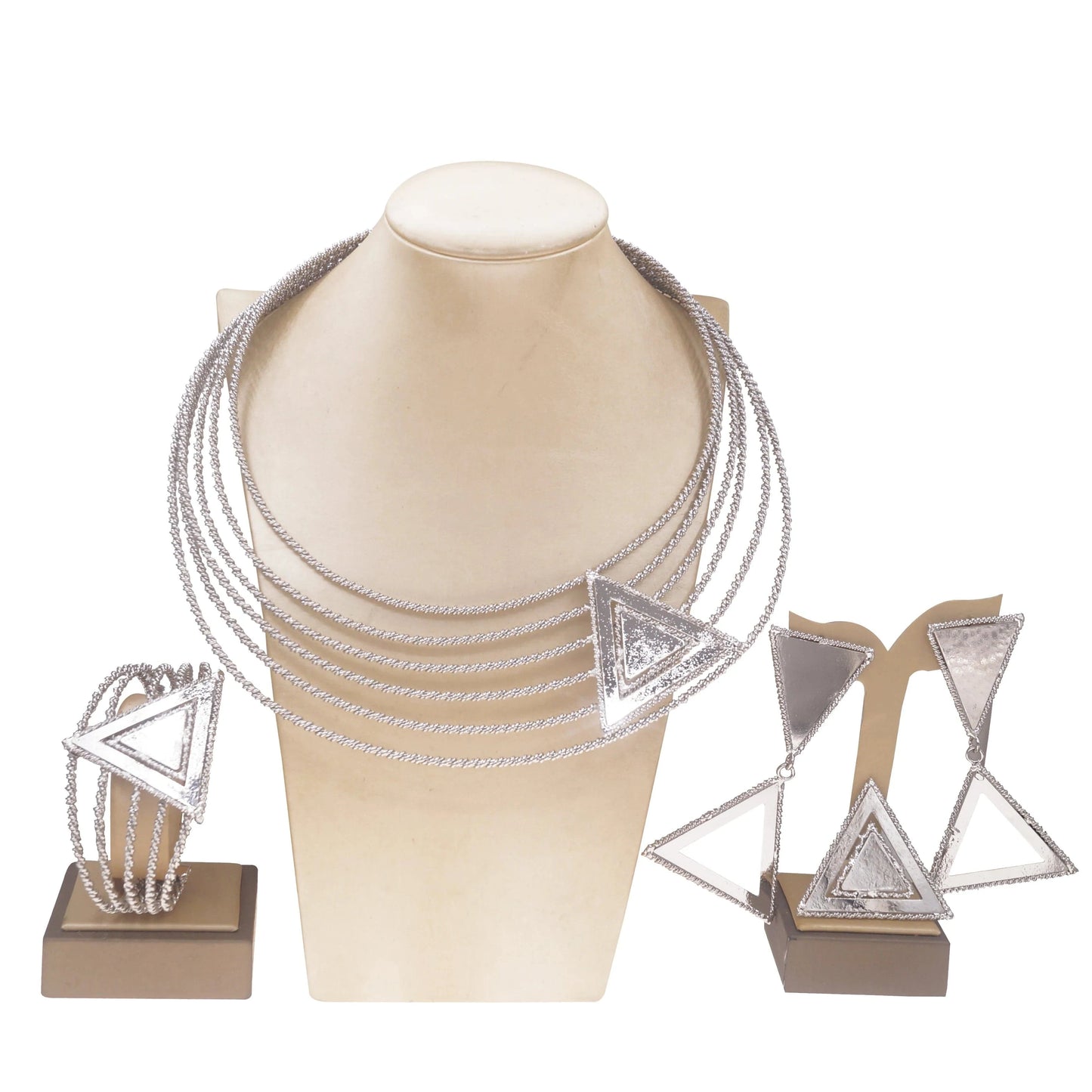 H50020 925 Silver Plated Fashion Jewelry Sets Brazilian Jewelry For Women Wholesale Factory Price Silver Jewelry Necklace Earrings Ring