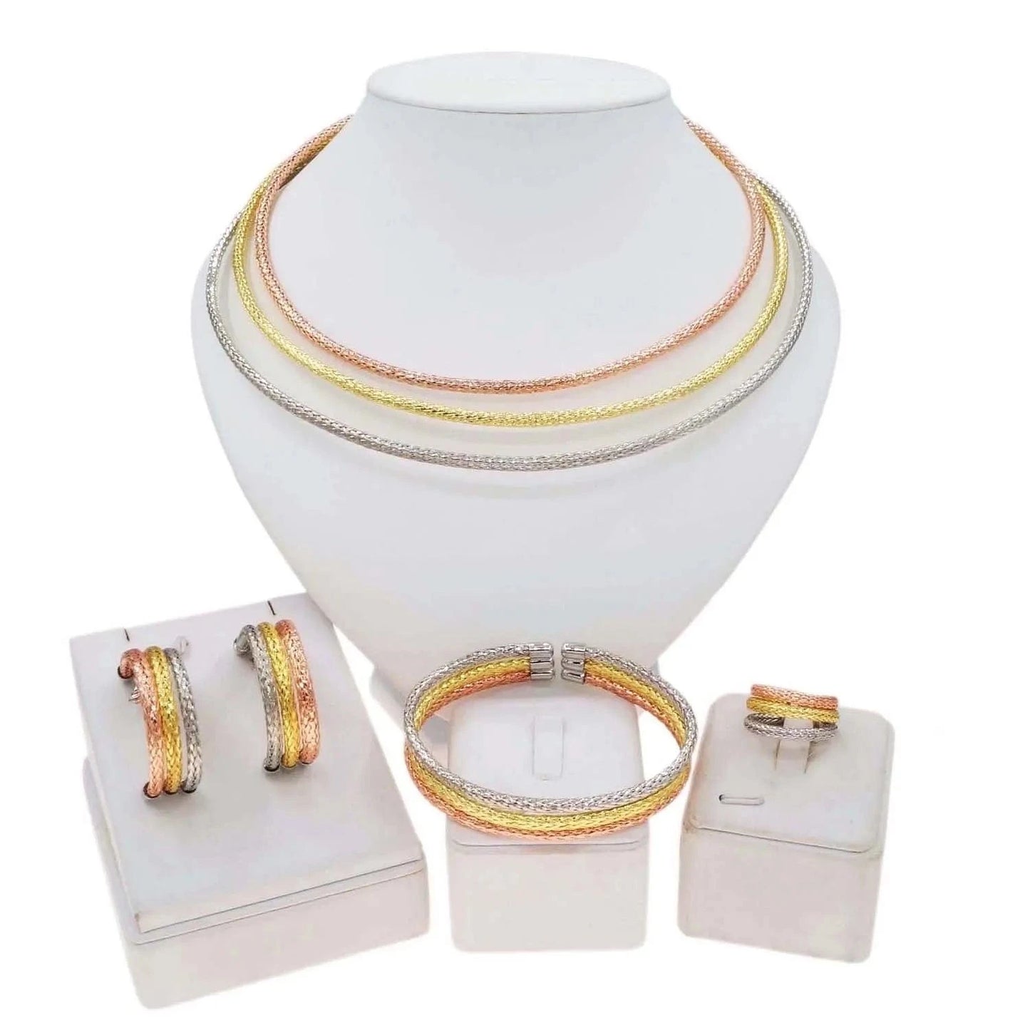H50070 Yulaili Classic And Elegant Jewelry Real Brazilian 24k Gold JewelrySets for Women Wholesale 24k Gold Jewelry Set real