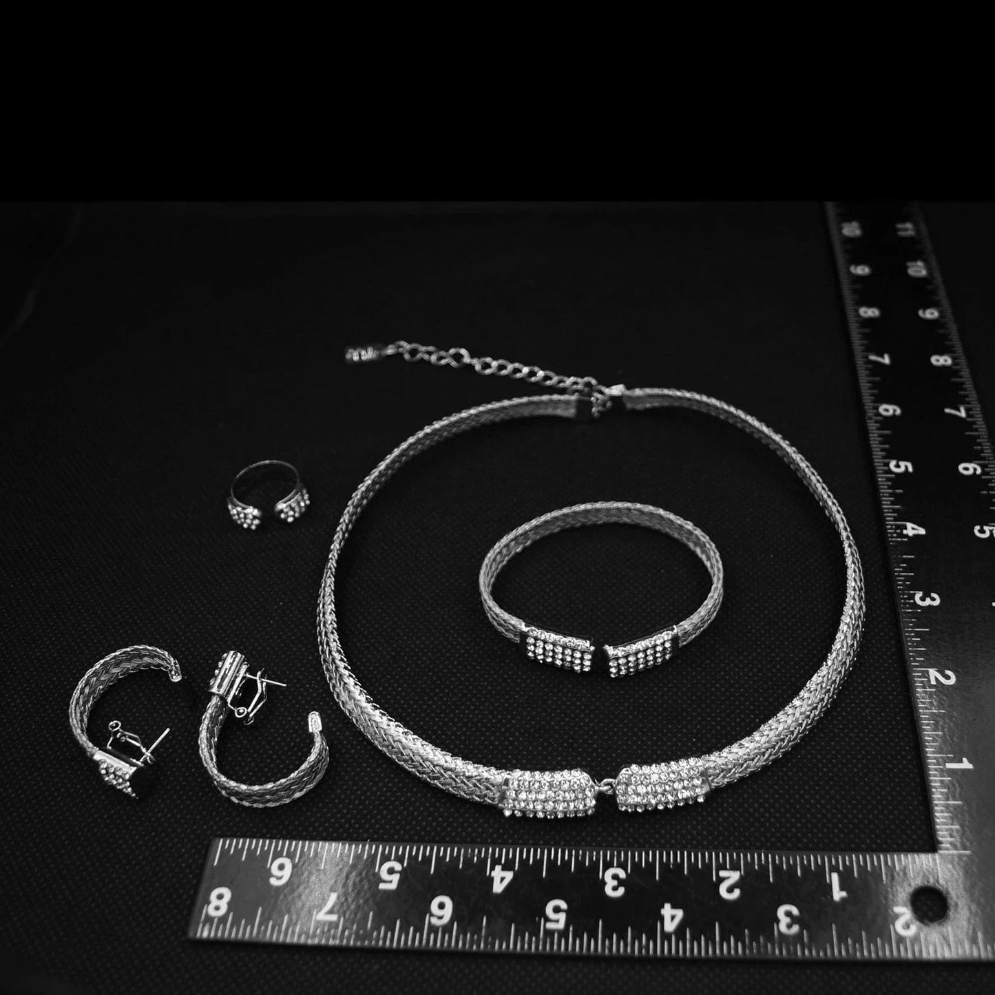 H50075 925 Silver Gold Plated Choker Jewelry Sets Fashion Jewelry Brazilian For Women 4 Pieces High Quality Necklace African Jewelry