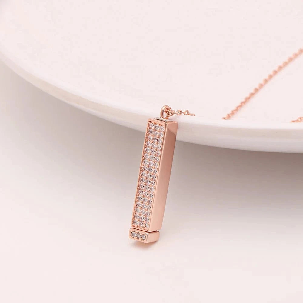 Hainon Luxury Micro Cubic Zircon Necklace I Love You Mom Rose Gold Plated Pendant Necklace Gifts Jewelry Wholesale