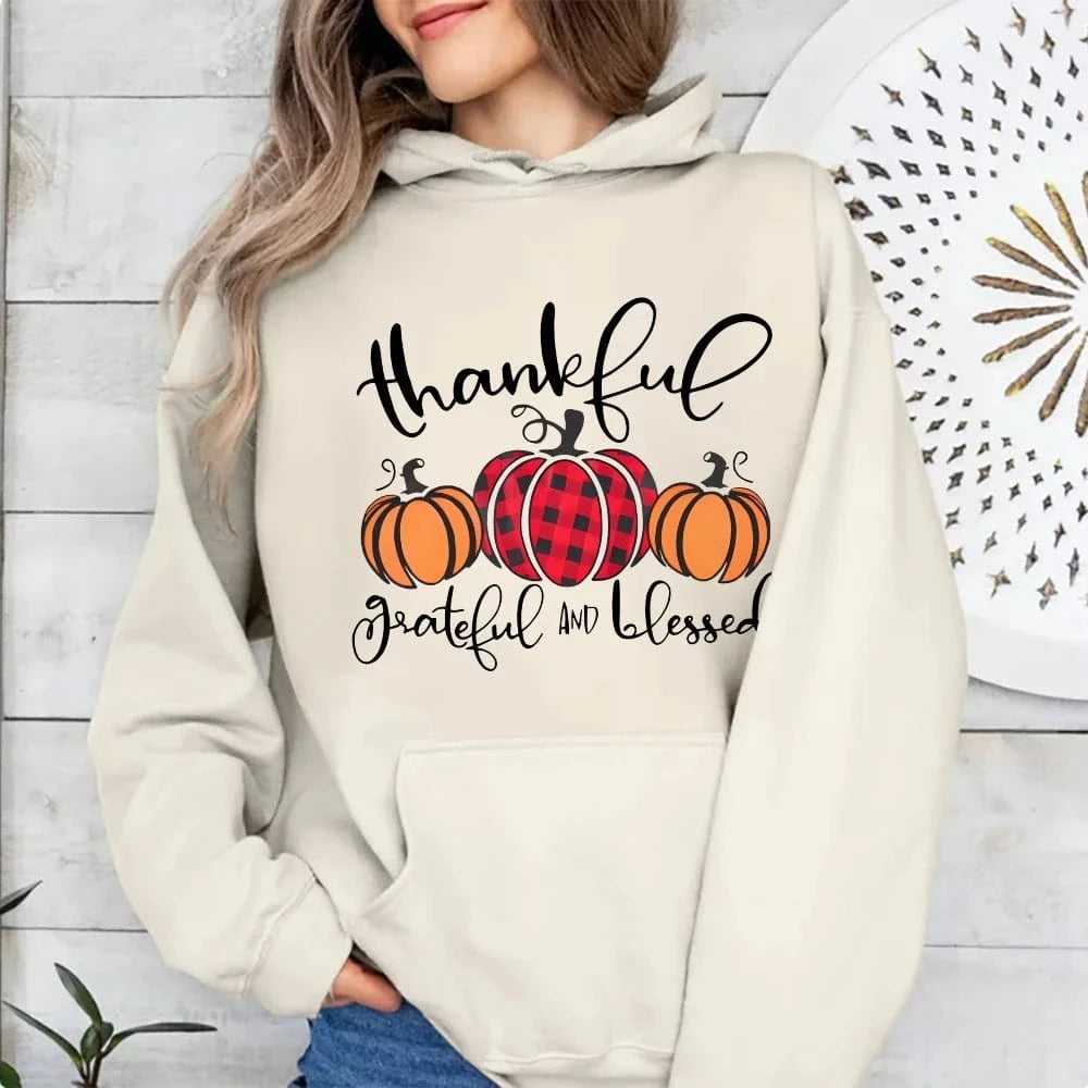 Halloween Pumpkin Graphic Hoodie Casual Drawstring Design Thermal Top Long Sleeve Multi Pocket Sweatshirt Fashion Sweater Autumn