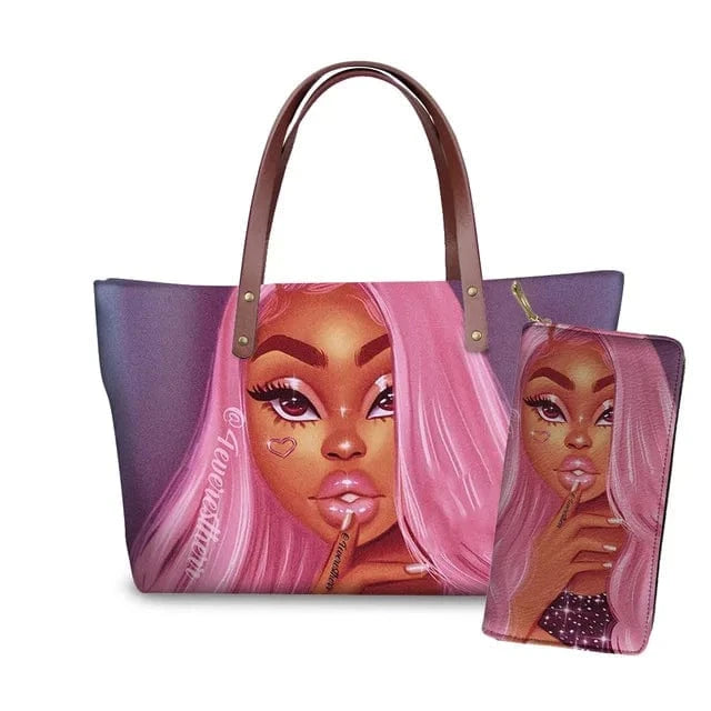 Handbag Customized Printed Handbag Set