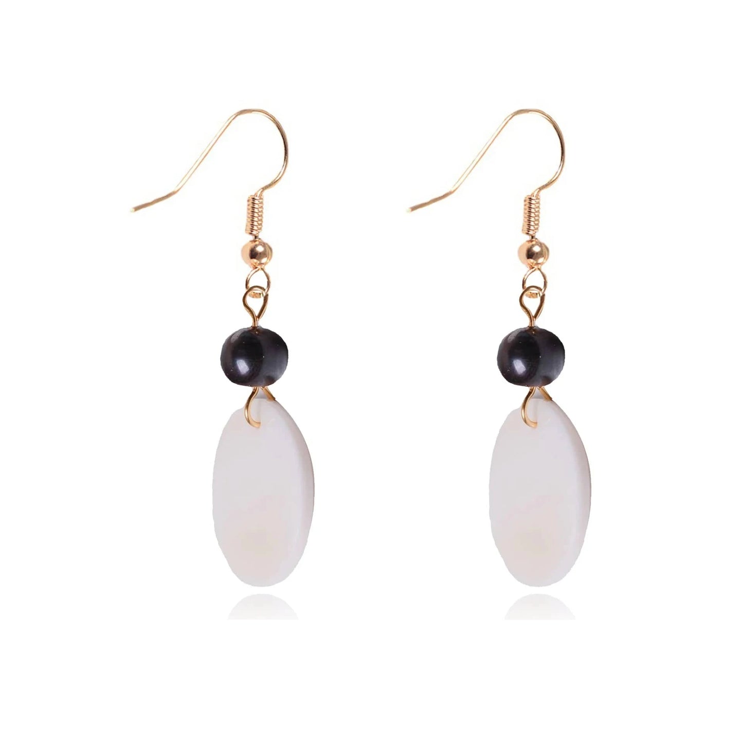 Hawaii island style black pearl earrings handmade niche design freshwater pearl earrings jewelry