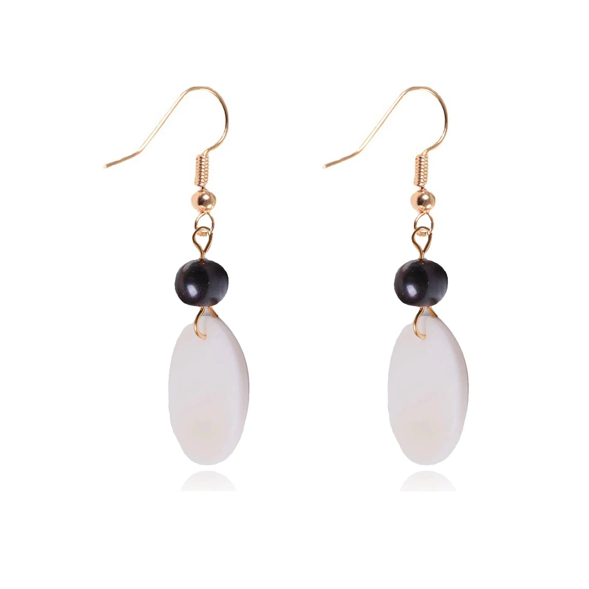 Hawaii island style black pearl earrings handmade niche design freshwater pearl earrings jewelry