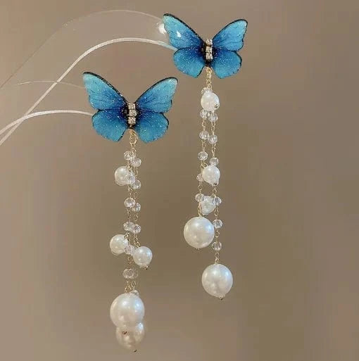 HE25121 French Blue Earings Jewelry Accessories Girl Dangle Earrings 2022 Trend