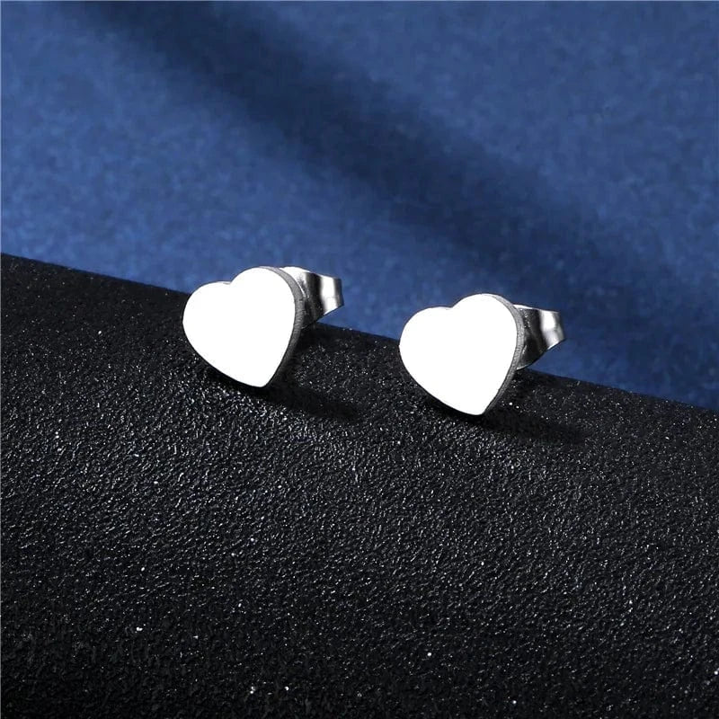 heart / Silver Heart Shaped Mother's Day Jewelry I love You Mom Fashion Love Ladies Necklace Stud Earrings Set