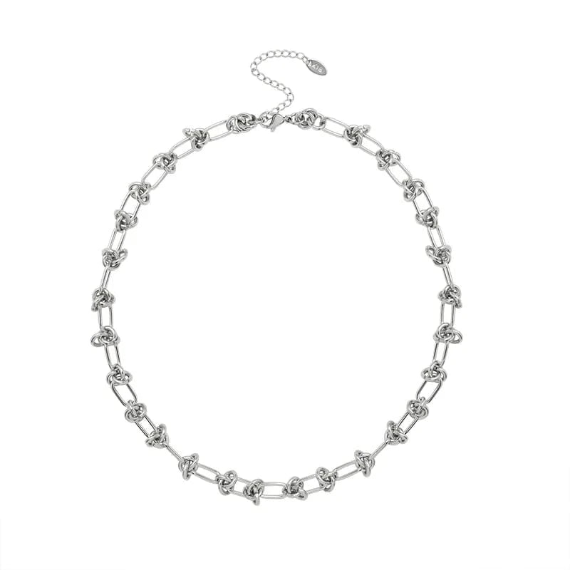 Heavy Industry Handmade European And American Hip Hop Exaggerated Cold Wind Knot Chain Necklace Women's Bracelet Women's Jewelry