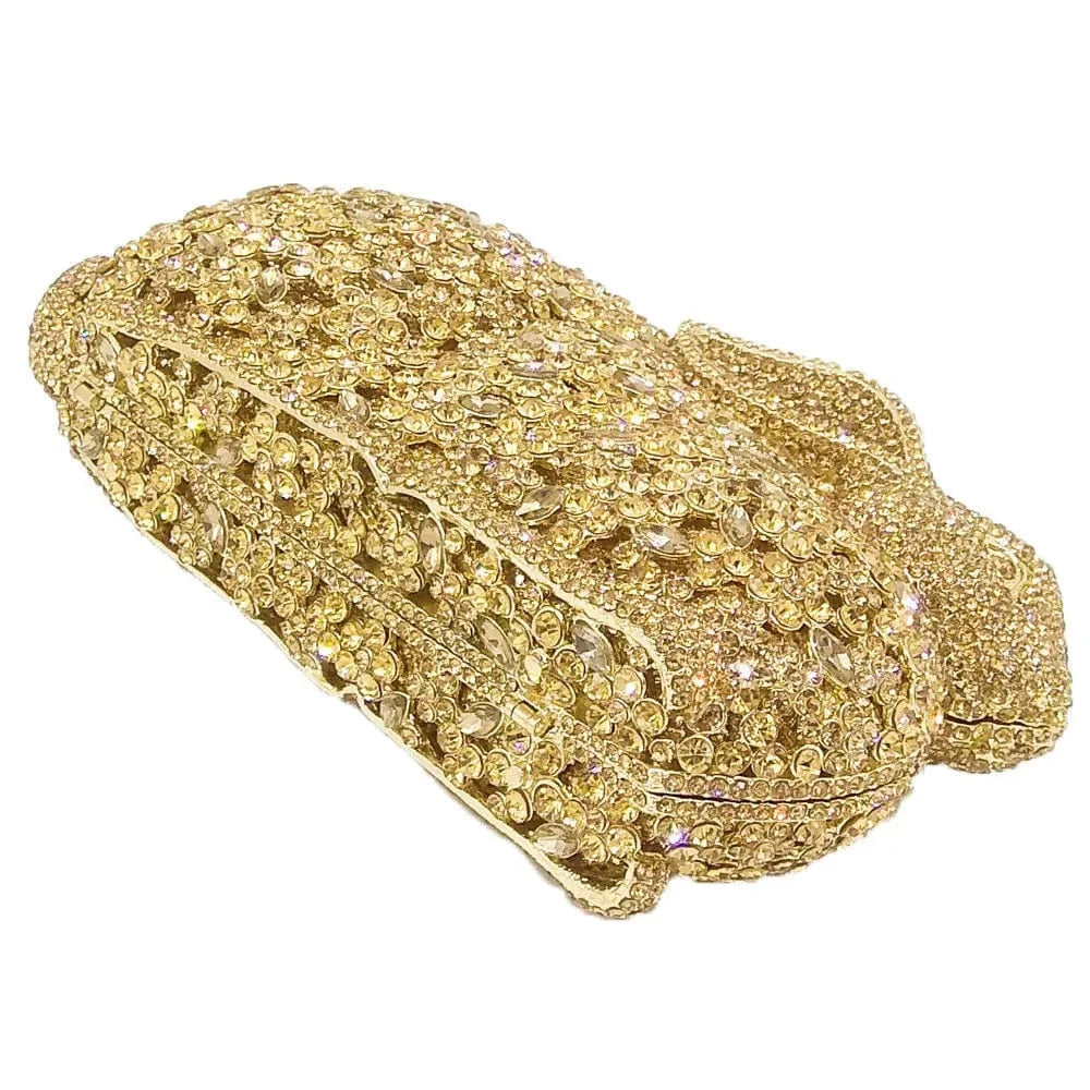 High End Unique Lady Luxury Women Rabbit Shape Clutch Crystal Evening Diamond Bag Wedding Handbags with Hand Strap