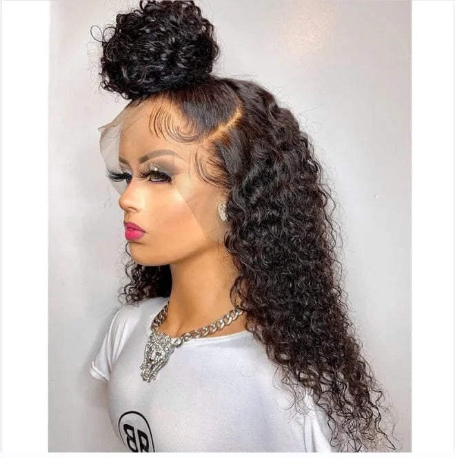 High Ponytails Long Straight Hot Selling Natural Color Mink Raw Malaysian Cuticle Aligned Human Hair 360 Lace Wigs