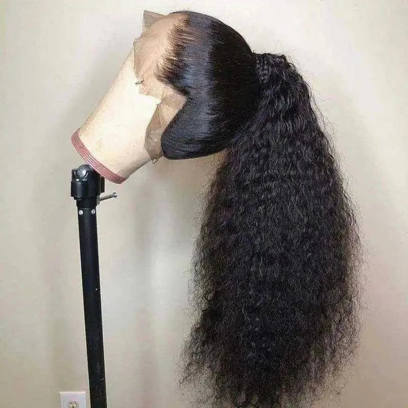 High Ponytails Long Straight Hot Selling Natural Color Mink Raw Malaysian Cuticle Aligned Human Hair 360 Lace Wigs