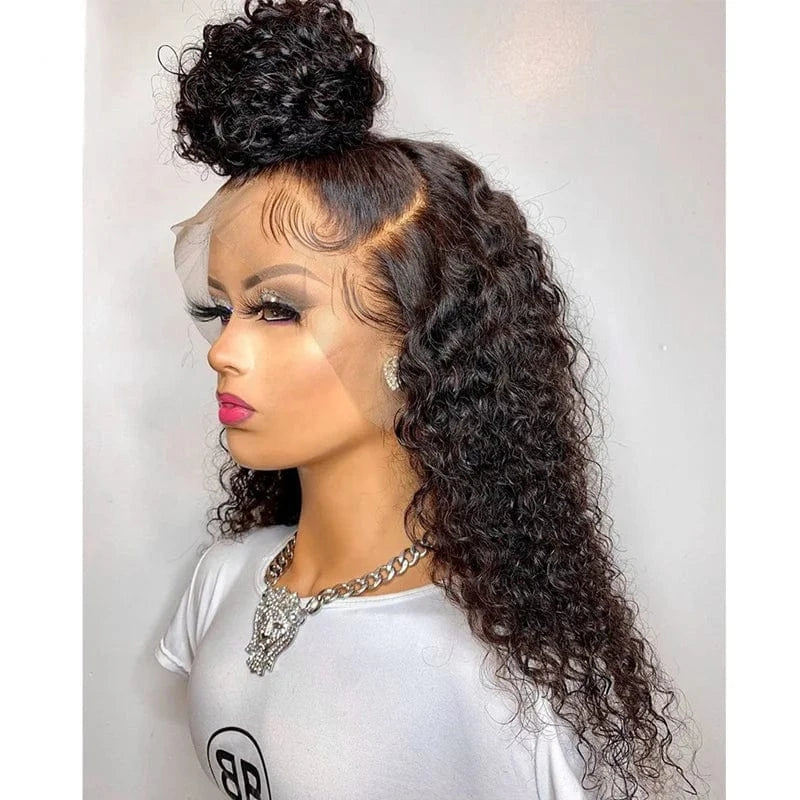 High Ponytails Long Straight Hot Selling Natural Color Mink Raw Malaysian Cuticle Aligned Human Hair 360 Lace Wigs