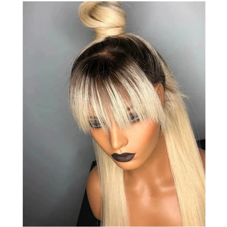 High Ponytails Long Straight Hot Selling Natural Color Mink Raw Malaysian Cuticle Aligned Human Hair 360 Lace Wigs