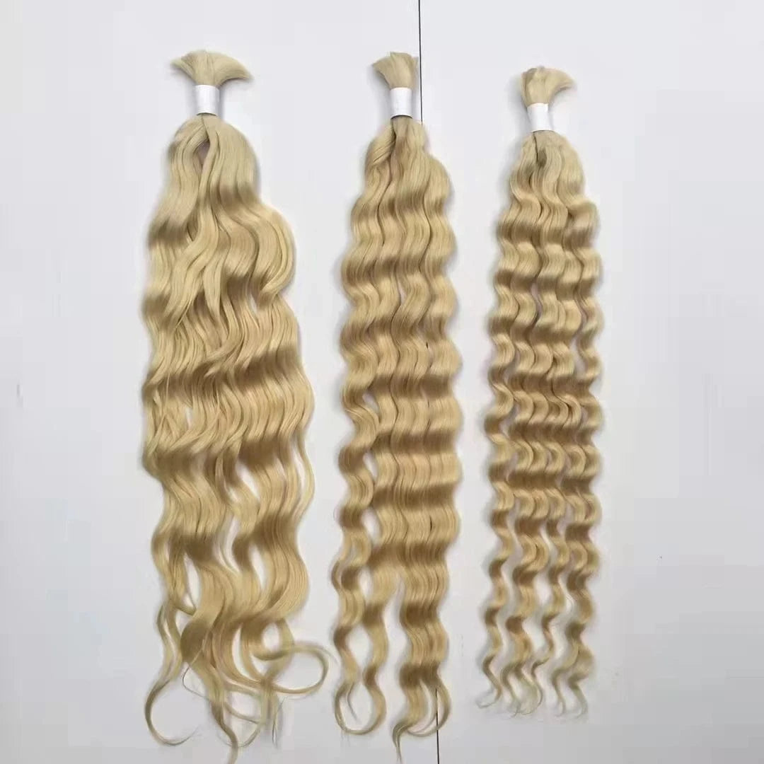 High quality 100% virgin cuticle aligned cut from one girl curly/straight hair bulk extensions