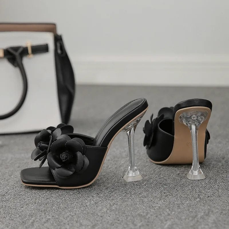 High Quality Black Butterfly Shoe Clips Decorations Slippers high heels 6 inch black high heels with strap