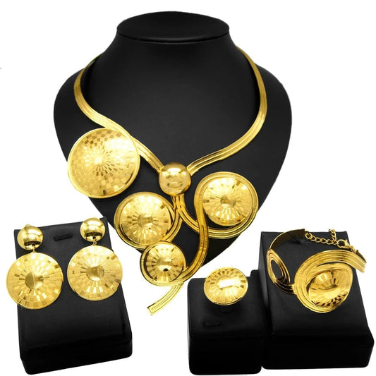 High Quality Bridal Wedding Jewelry Set / Adjustable / NH00064 Zhuerrui High Quality Bridal Wedding Jewelry Set 18 k Neckless Jewelri Fashion Sets Brazilian Gold Jewelry Wholesale NH00064