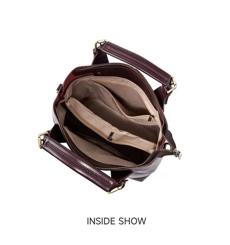 High Quality Genuine Leather Handbag Design 2024 Shoulder Bag Real Leather Handbags For Women Luxury Leather Bag