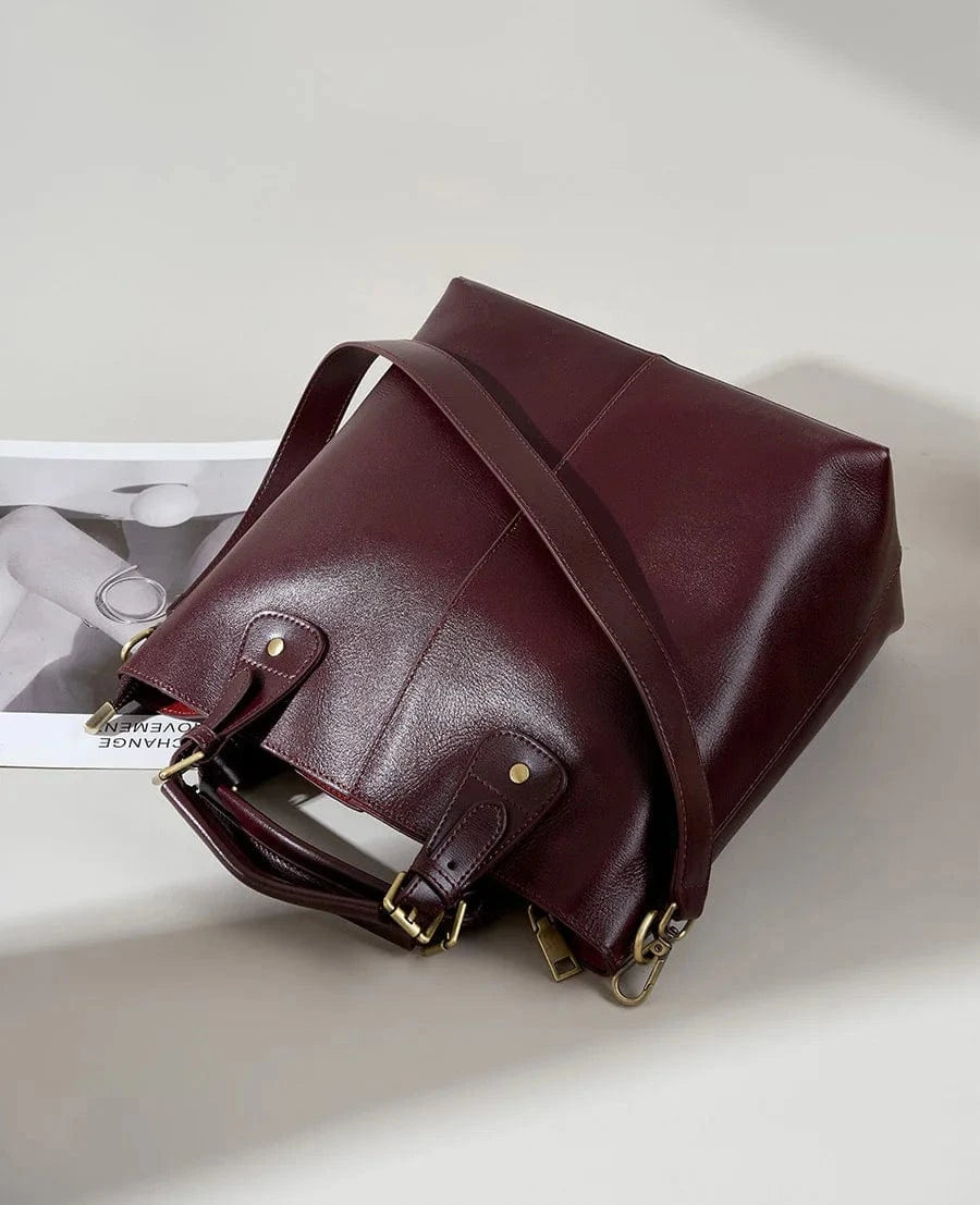 High Quality Genuine Leather Handbag Design 2024 Shoulder Bag Real Leather Handbags For Women Luxury Leather Bag