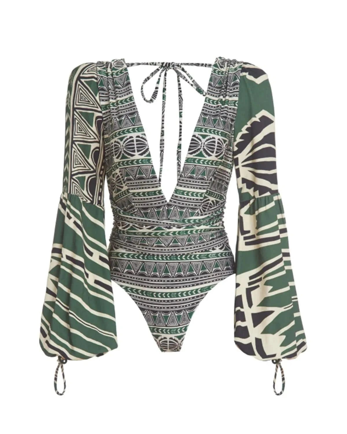 high quality lace-up swimsuits for women 2022 long sleeve swimwear plus size tankinis bathing suit