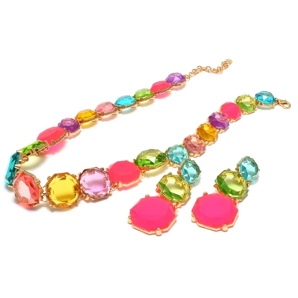 High Quality Multicolor Resin Choker Necklace Women Jewelry Statement Collar Necklace Trendy Accessories Wholesale