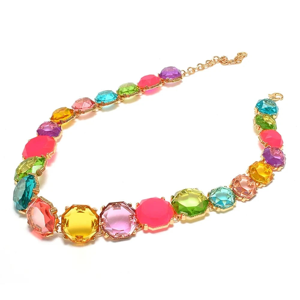 High Quality Multicolor Resin Choker Necklace Women Jewelry Statement Collar Necklace Trendy Accessories Wholesale