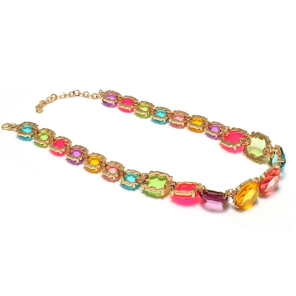 High Quality Multicolor Resin Choker Necklace Women Jewelry Statement Collar Necklace Trendy Accessories Wholesale