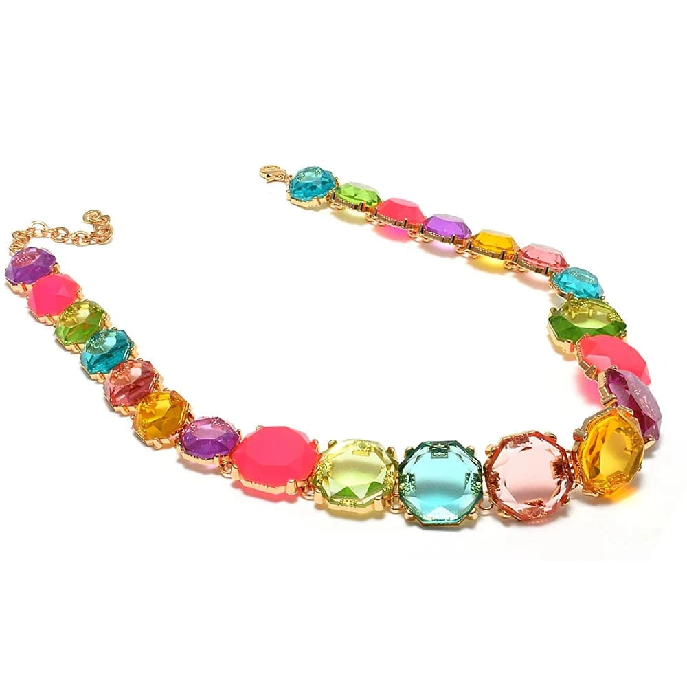 High Quality Multicolor Resin Choker Necklace Women Jewelry Statement Collar Necklace Trendy Accessories Wholesale