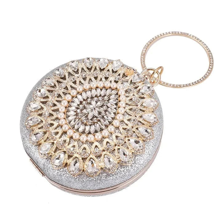 high quality party pearl evening clutch rhinestone purse women unique handbags diamond crystal clutch purse