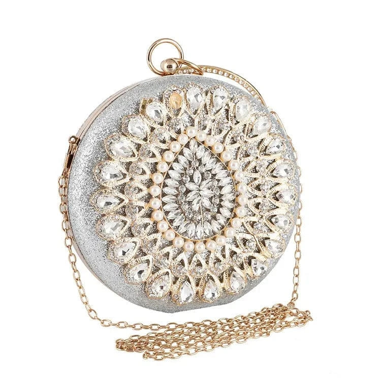 high quality party pearl evening clutch rhinestone purse women unique handbags diamond crystal clutch purse