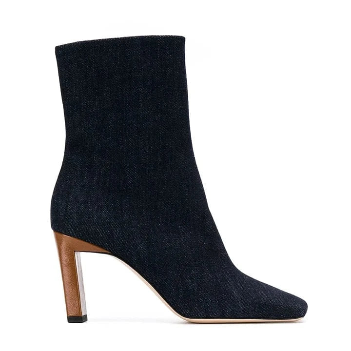 High-quality women boots winter hot-selling cowboy boots designer thick heel ankle boots