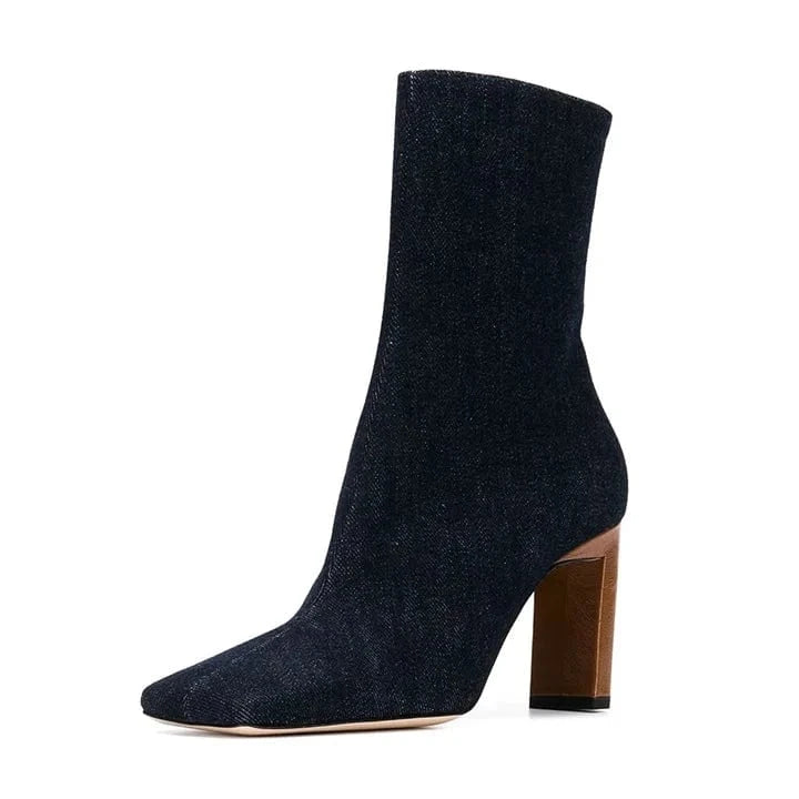High-quality women boots winter hot-selling cowboy boots designer thick heel ankle boots