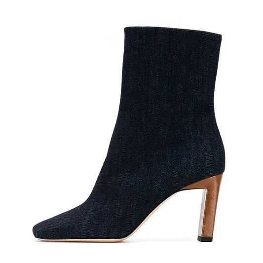 High-quality women boots winter hot-selling cowboy boots designer thick heel ankle boots