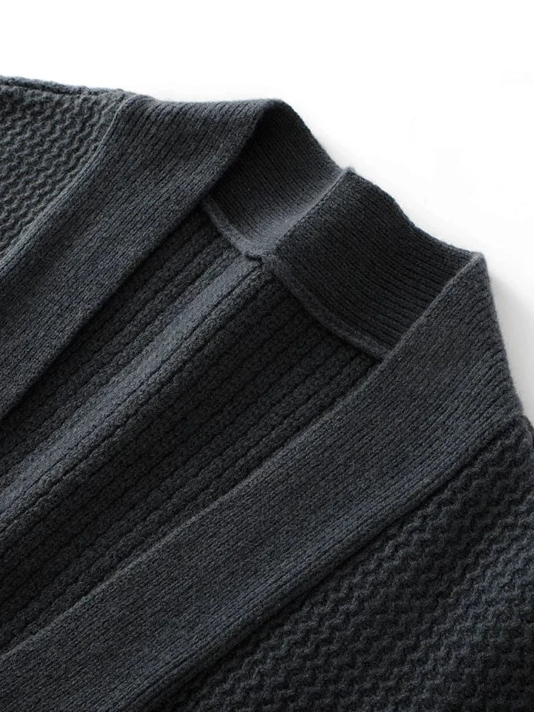 High Quality Women Cashmere Long Cardigan Autumn Winter Thick Casual Loose Style Sweater 100% Merino Wool Knitwear Korean Tops