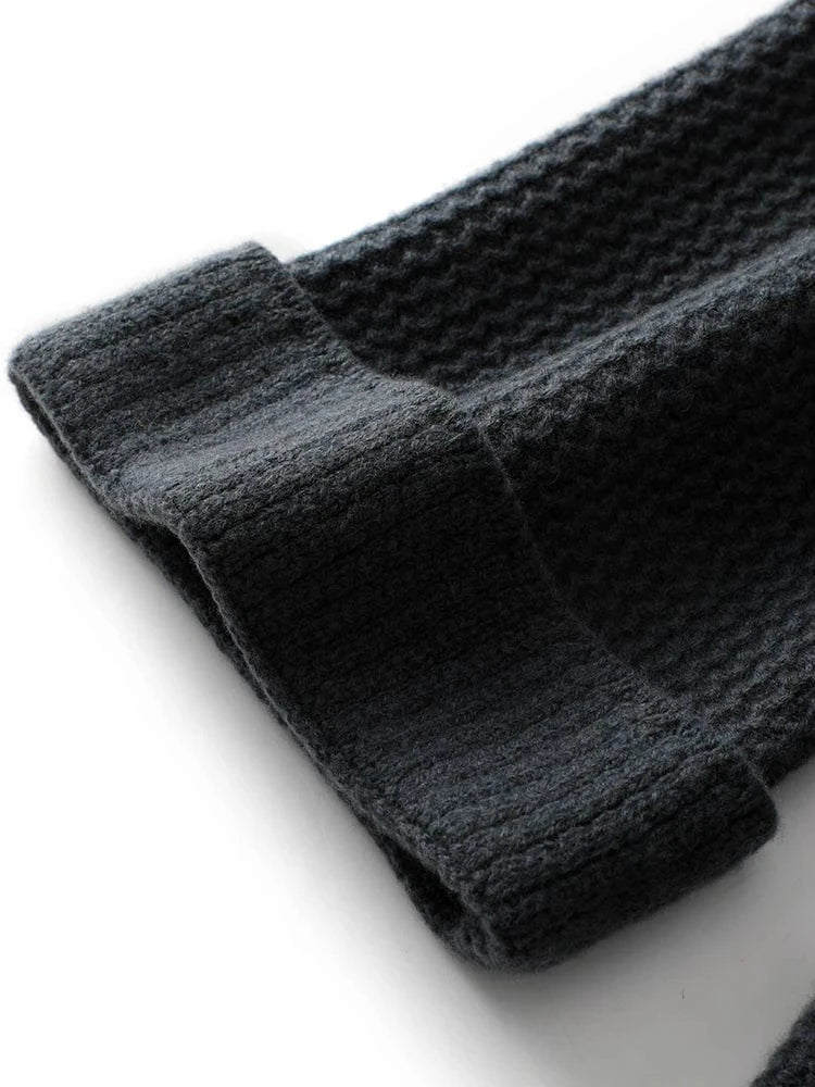 High Quality Women Cashmere Long Cardigan Autumn Winter Thick Casual Loose Style Sweater 100% Merino Wool Knitwear Korean Tops