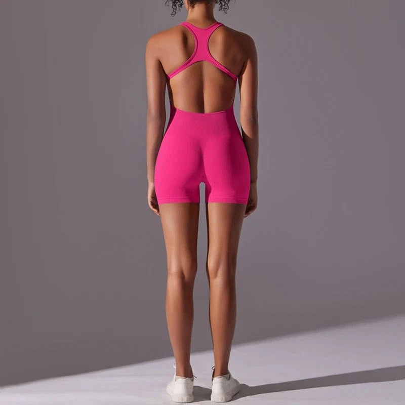 High Quality Women Jumpsuits Shorts Rompers One Piece Bodysuits Yoga Sleeveless Racer Back Seamless Bodycon Outfits Clothes 2024