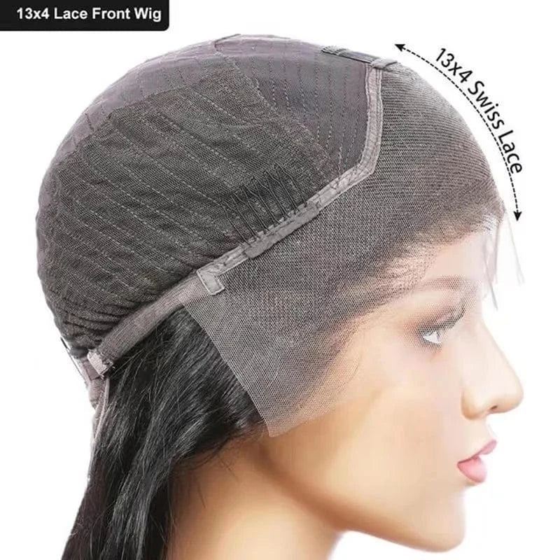 Highknight 100% Brazilian virgin human hair 13*4 lace frontal wig blonde highlight natural color wig with baby hair