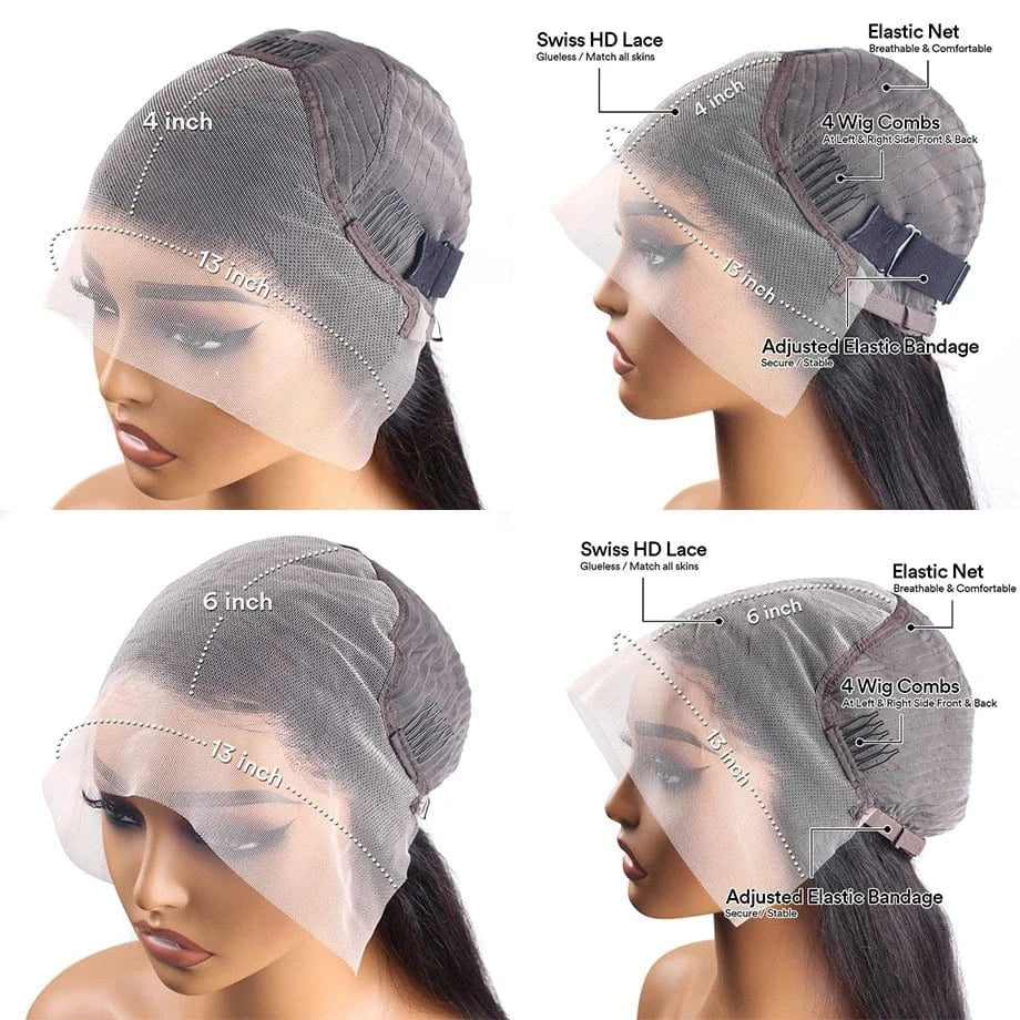 Highlight 200 density lace front wig human hair Body wave 30 inch colored wigs Brazilian 13x6 hd lace frontal wig for women