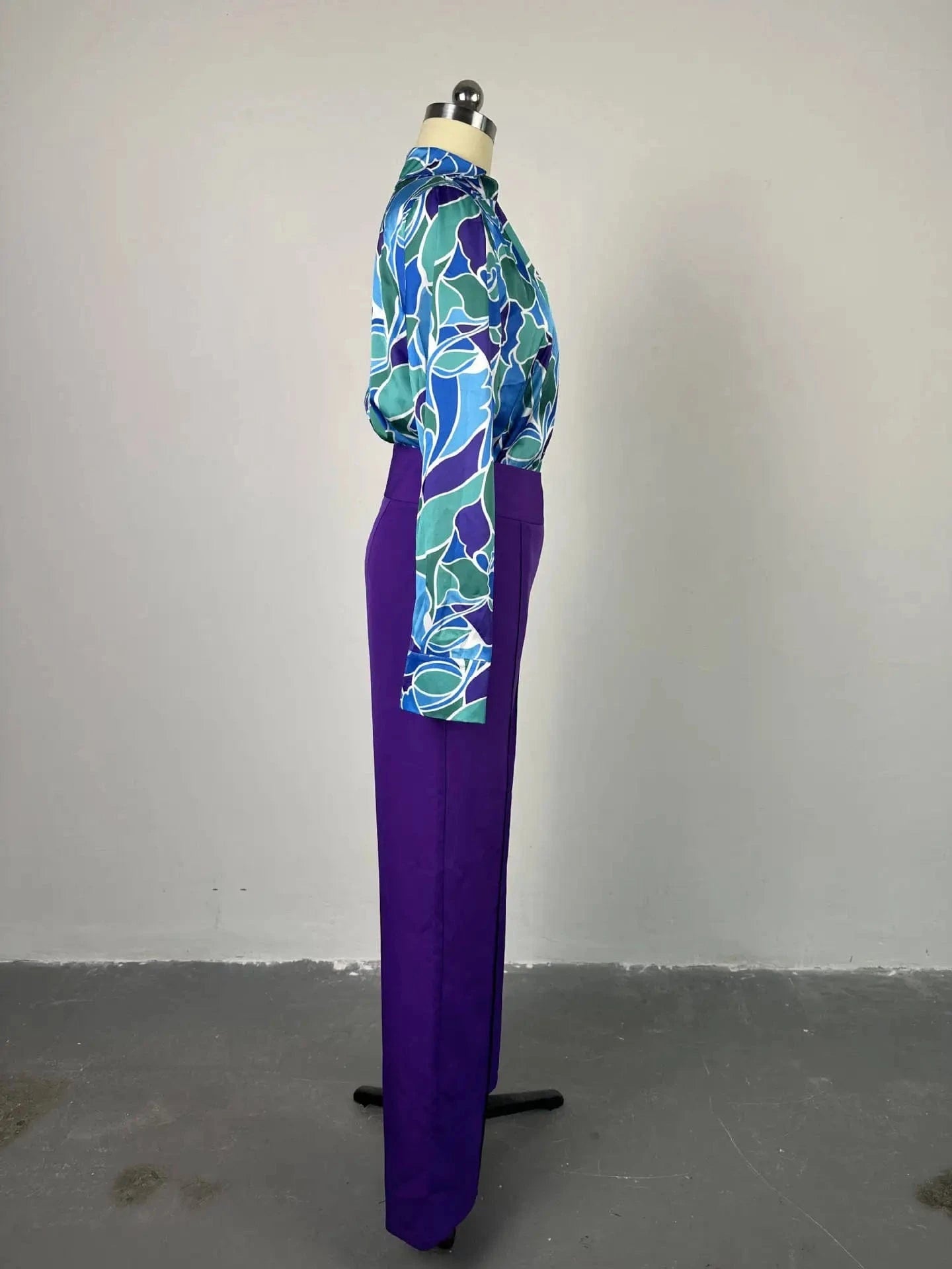 HK7003 Fashion Autumn Causal Street Wear Trending Boutique Long Sleeve Lace-up Shirt And High Waist Pant 2 Piece Set Women