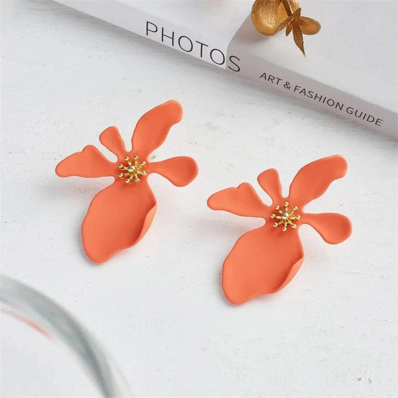 Holiday Style Macaron Color Petals Earrings For Women Summer Fashion Earrings Jewelry Party Wedding Gifts Earrings