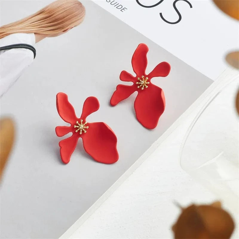 Holiday Style Macaron Color Petals Earrings For Women Summer Fashion Earrings Jewelry Party Wedding Gifts Earrings