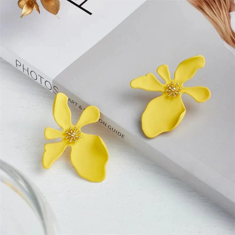 Holiday Style Macaron Color Petals Earrings For Women Summer Fashion Earrings Jewelry Party Wedding Gifts Earrings
