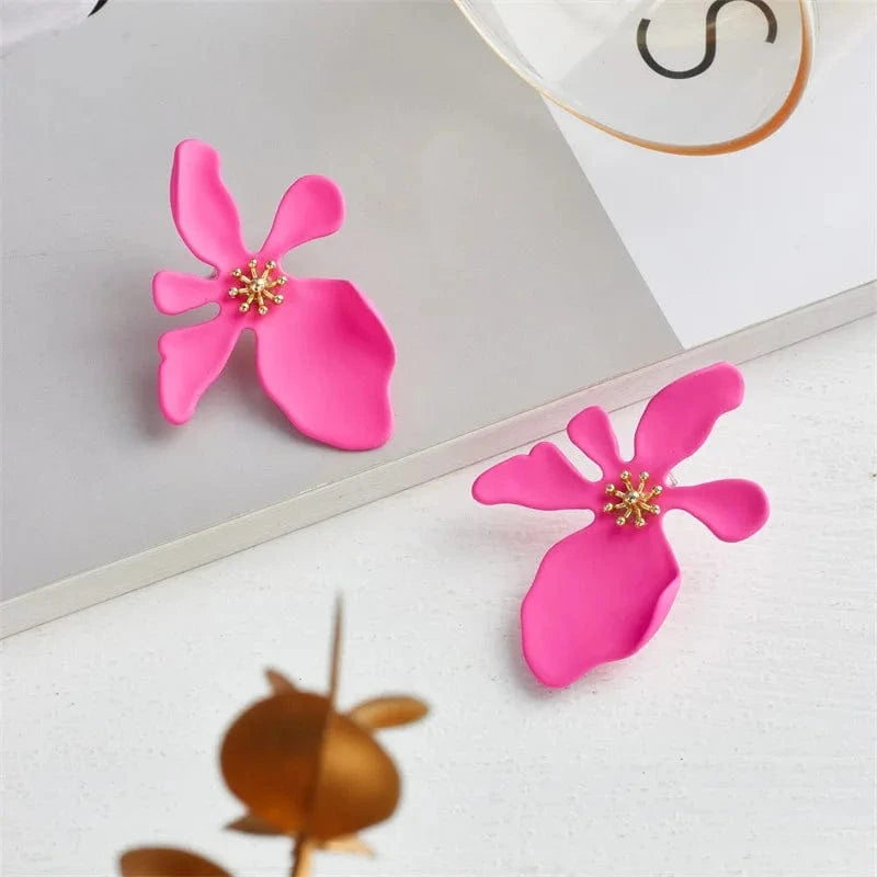 Holiday Style Macaron Color Petals Earrings For Women Summer Fashion Earrings Jewelry Party Wedding Gifts Earrings