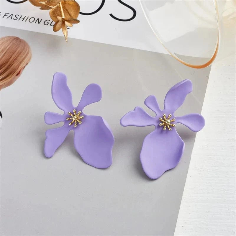 Holiday Style Macaron Color Petals Earrings For Women Summer Fashion Earrings Jewelry Party Wedding Gifts Earrings