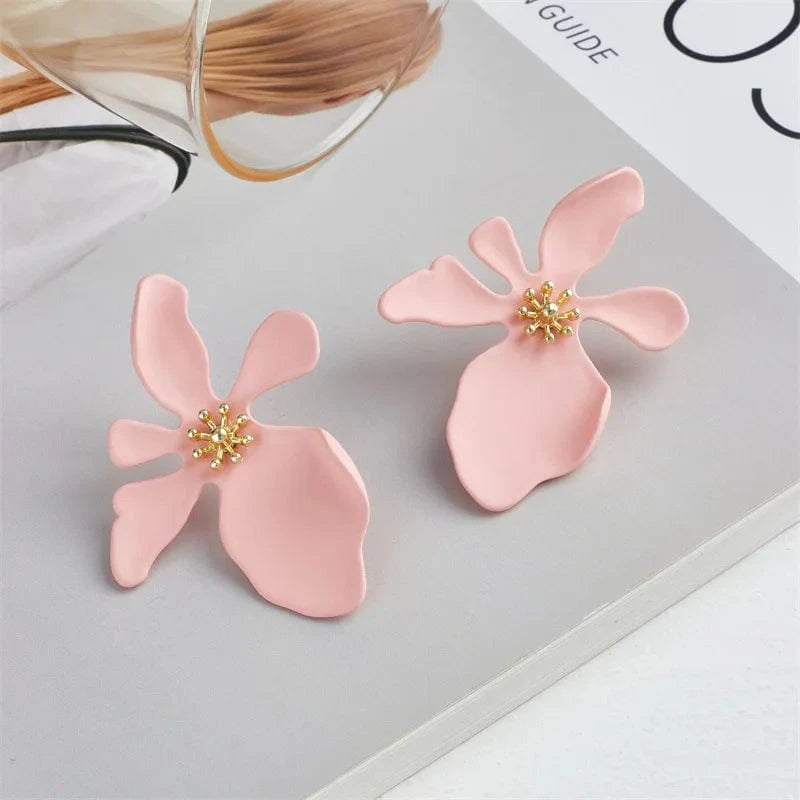 Holiday Style Macaron Color Petals Earrings For Women Summer Fashion Earrings Jewelry Party Wedding Gifts Earrings