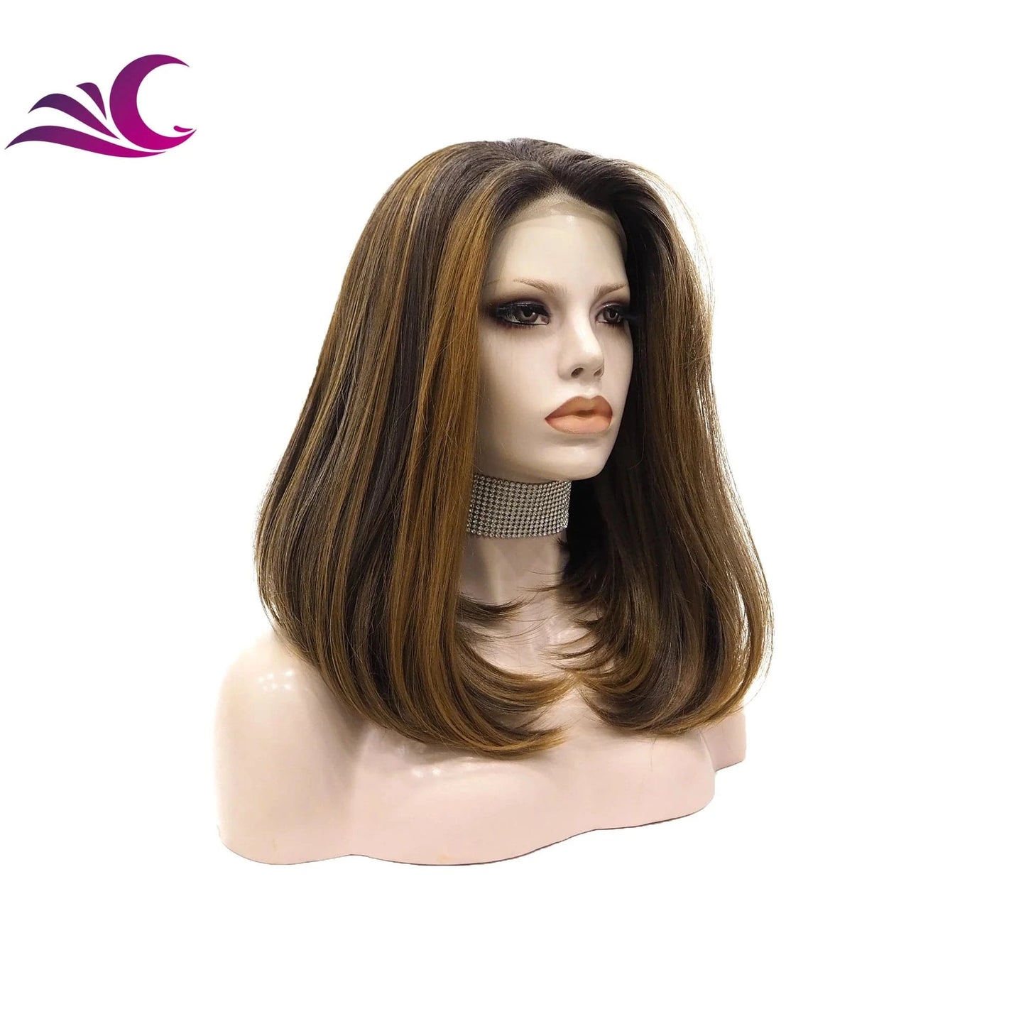 Honey Blonde Highlight Short Wig
