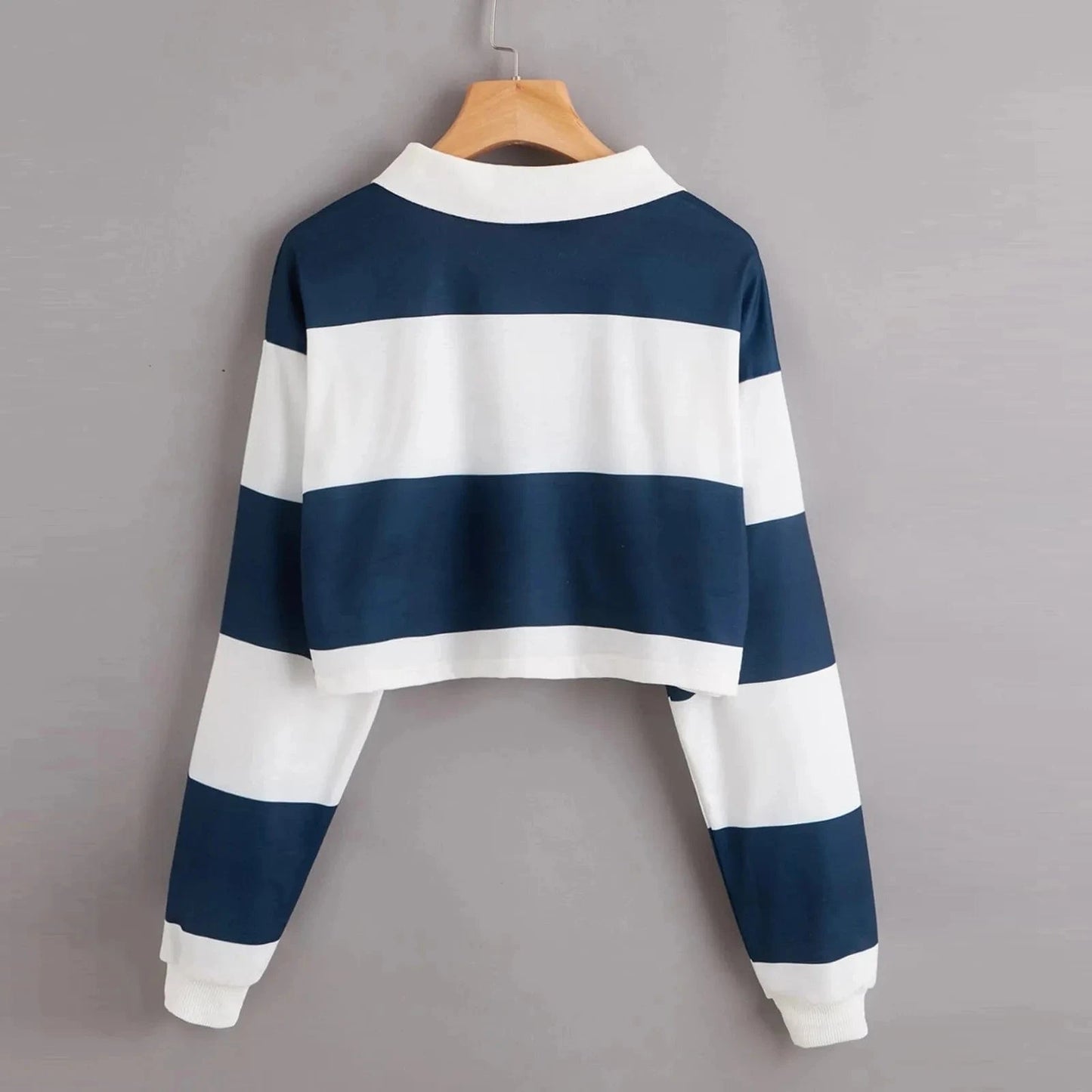 Hoodies Women rainbow Patchwork women's sweatshirt 2024 summer Button turndown Harajuku Streetwear Fashion Crop Top Hoodie