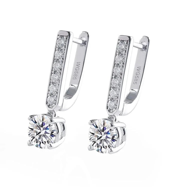 Hoop Earrings18K Gold Plated 925 Sliver Earring Hoop 6.5mm Moissanite  Statement Earrings For Women