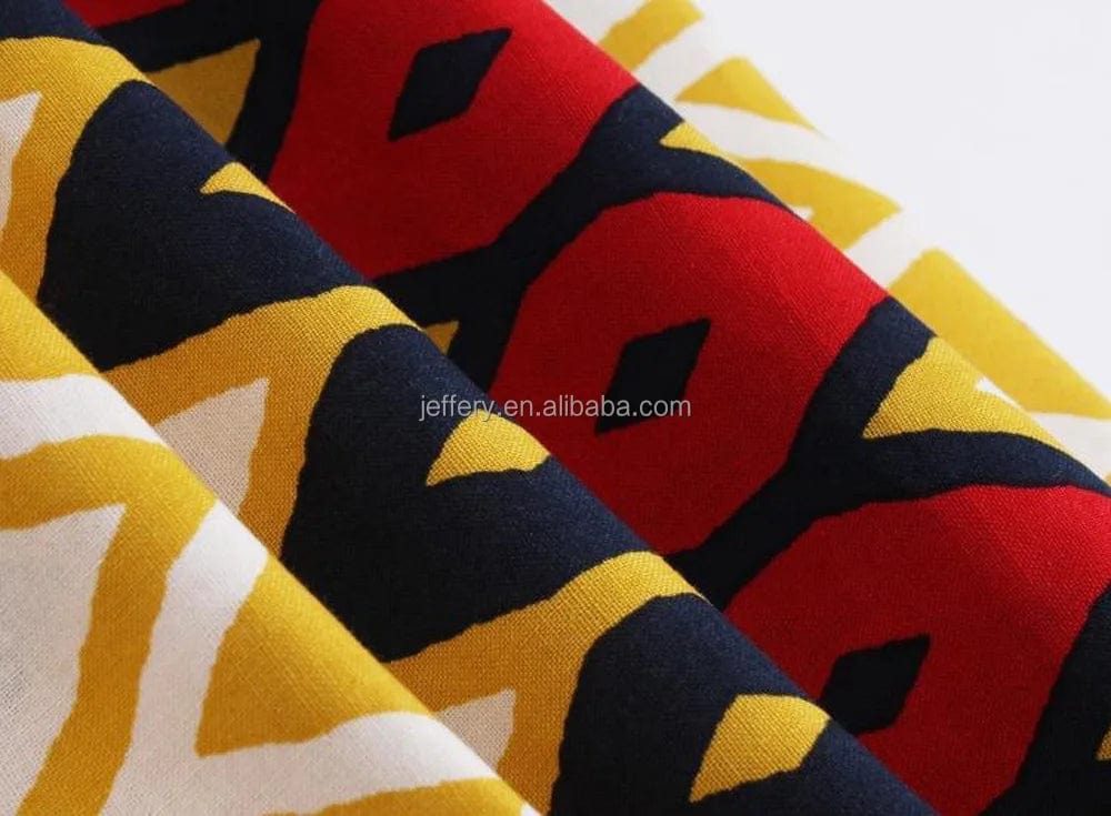 Hot autumn and winter women's retro hit color printing dress factory outlet african cocktail party dress