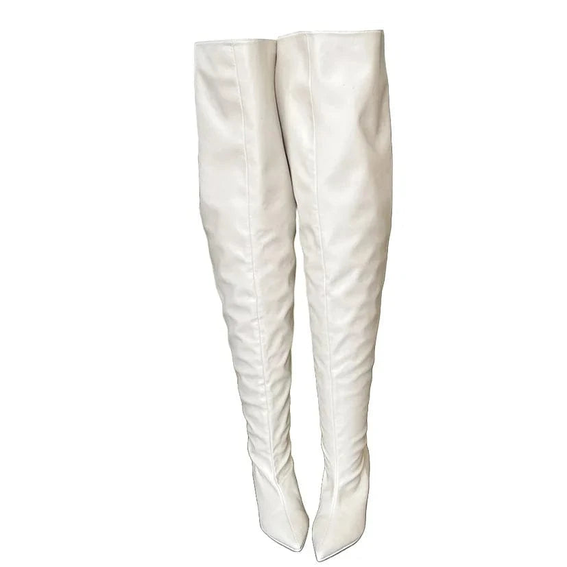 Hot sale 2024 autumn and winter New pointed stiletto European and American fashion high heel knee-high boots 35-39